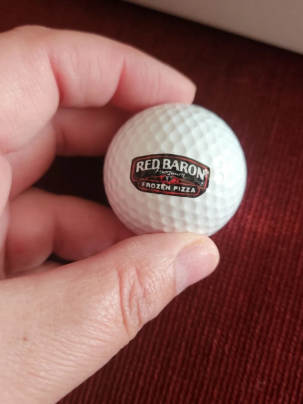 Logo golf ball advertising RED BARON Pizza Vintage Set Of 12 Advertising Promo